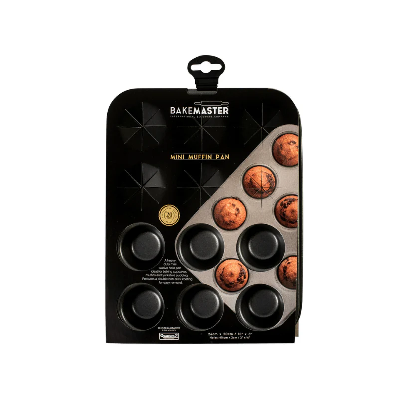 Bakemaster Non-Stick Mini Muffin Pan 12 Cup - Image 3