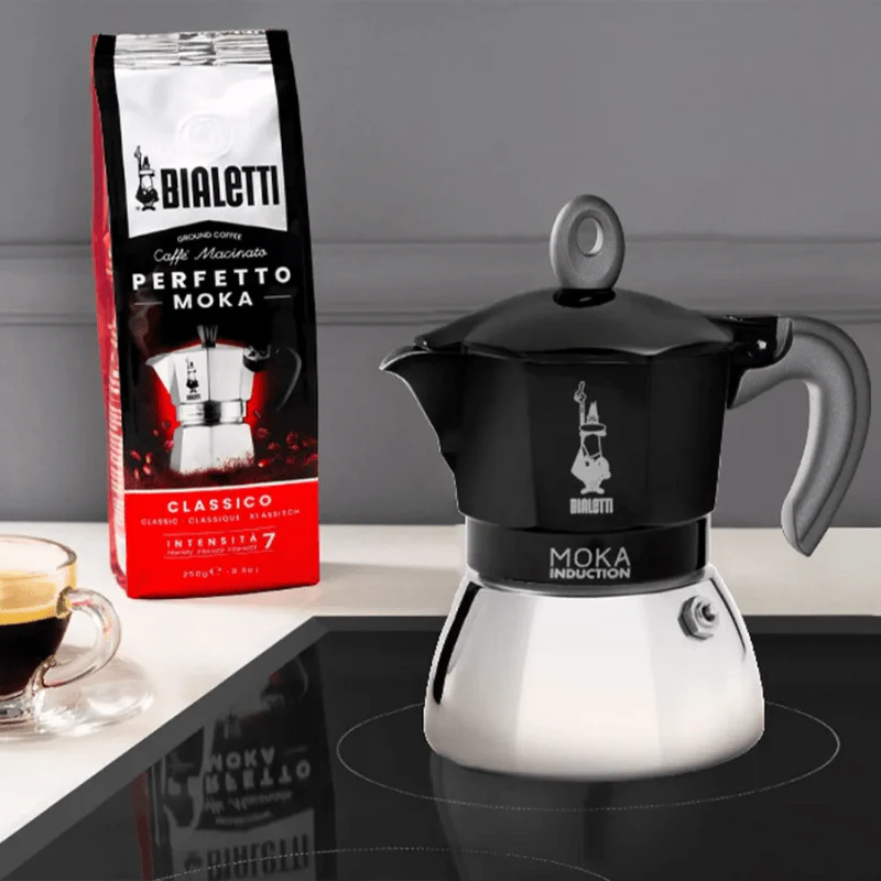 Bialetti Moka Induction Bi Layer Black 4 Cup - Image 4